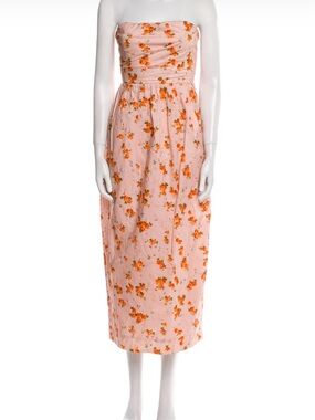 LoveShackFancy Blush Pink Floral Dress size 2